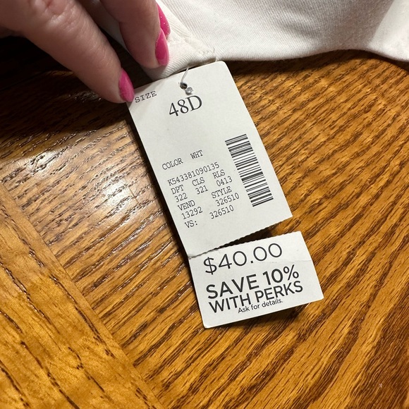 Serenada Catherine’s Bra White Size 48D NWT - Picture 6 of 11